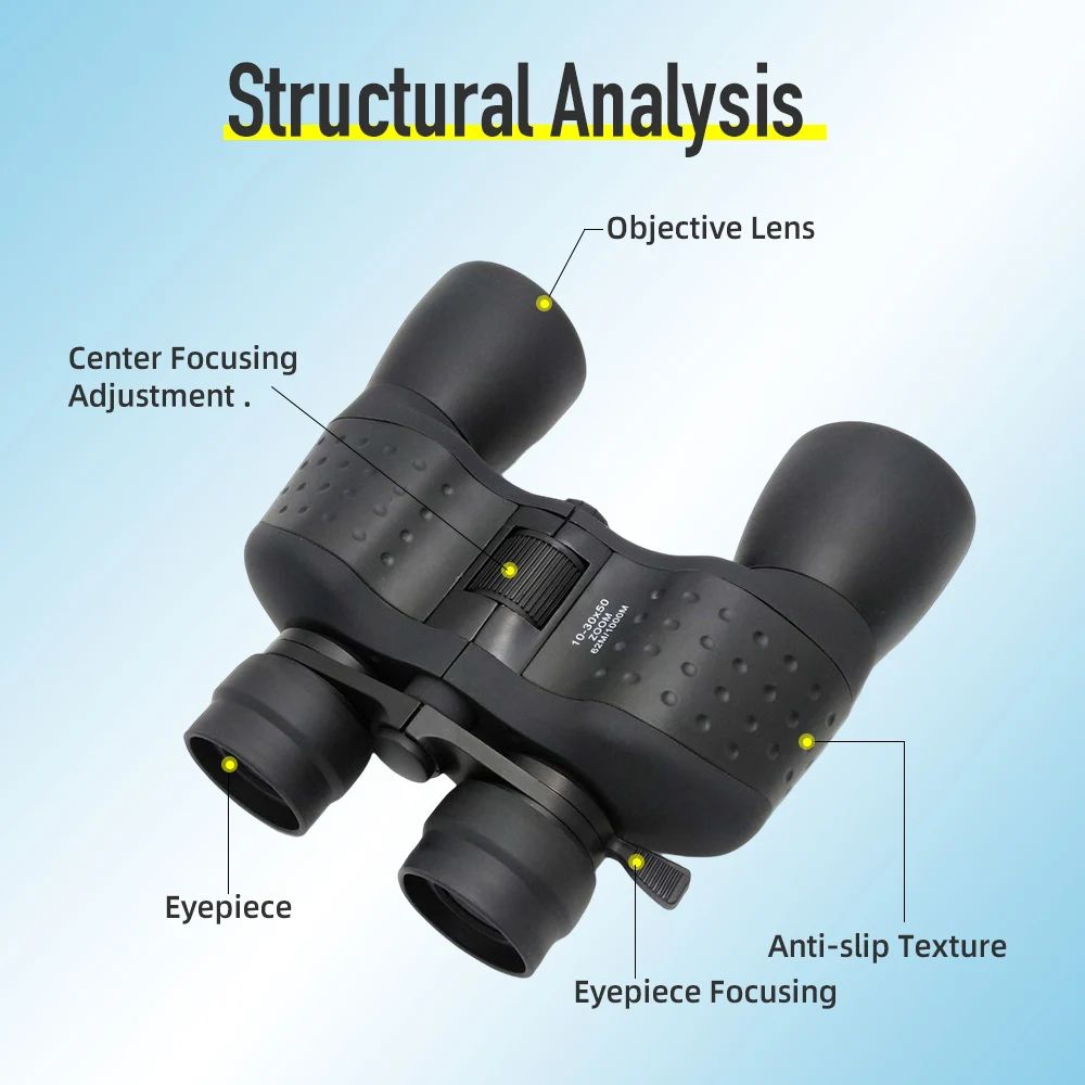 10-30x50 High Quality Compact Sports Zoom Binoculars for product detail 3