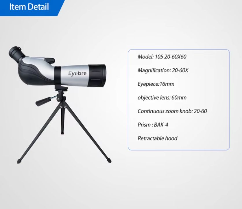 101 20-60X60 High Definition Bak4 Porro System Zoom product detail 2