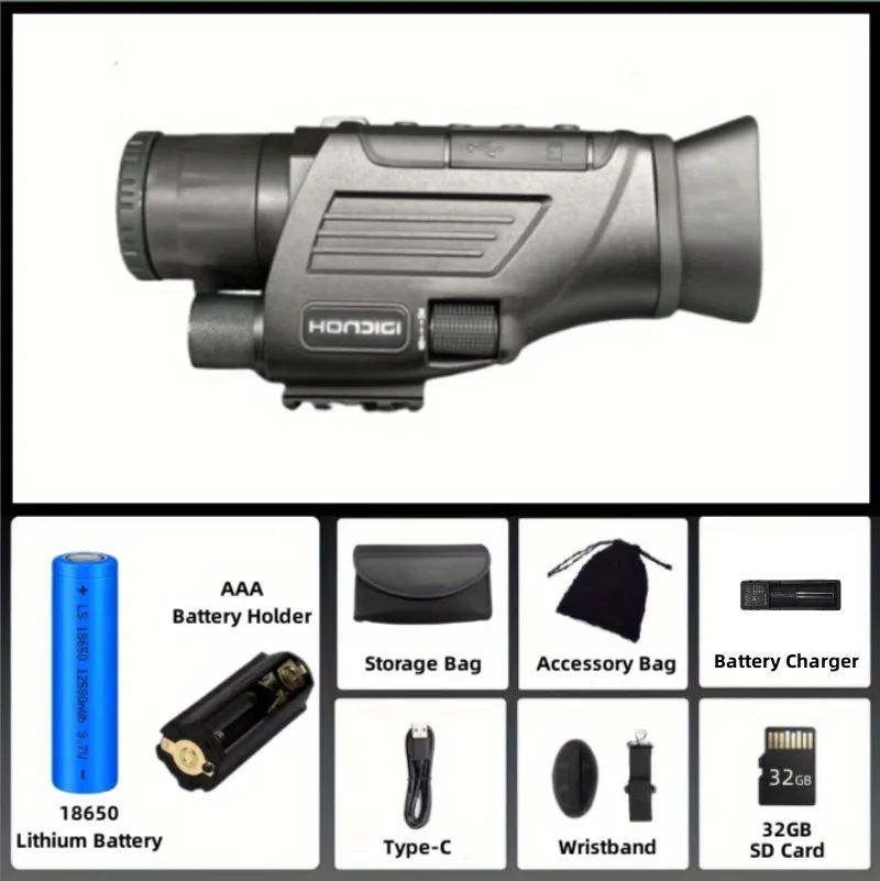 1080P HD Night Vision Waterproof Monocular 5x-30x Digital product detail 8