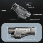 1080P HD Night Vision Waterproof Monocular 5x-30x Digital gallery 03