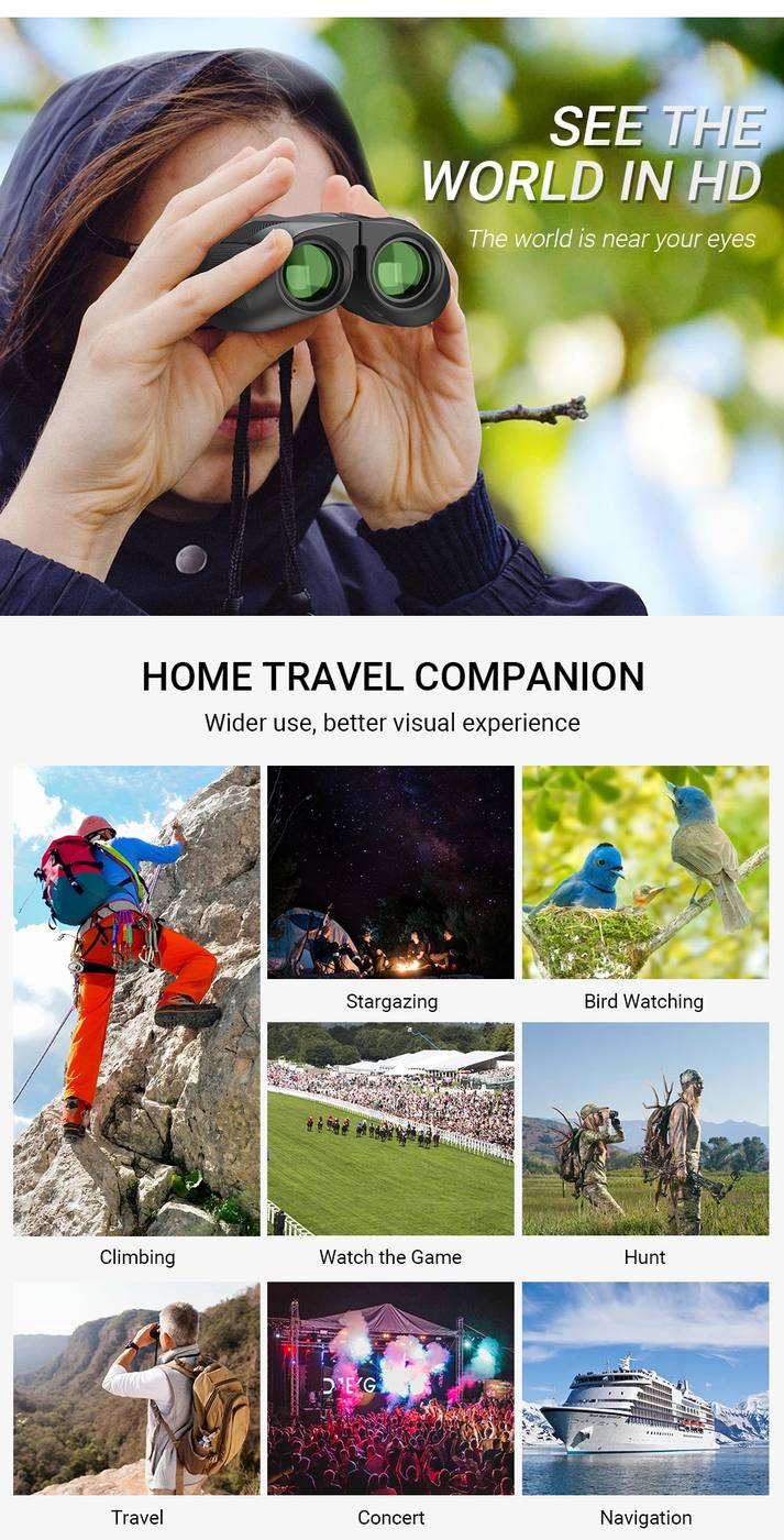 10x25 Binoculars for Adults and Kids Compact Binoculars product detail 2