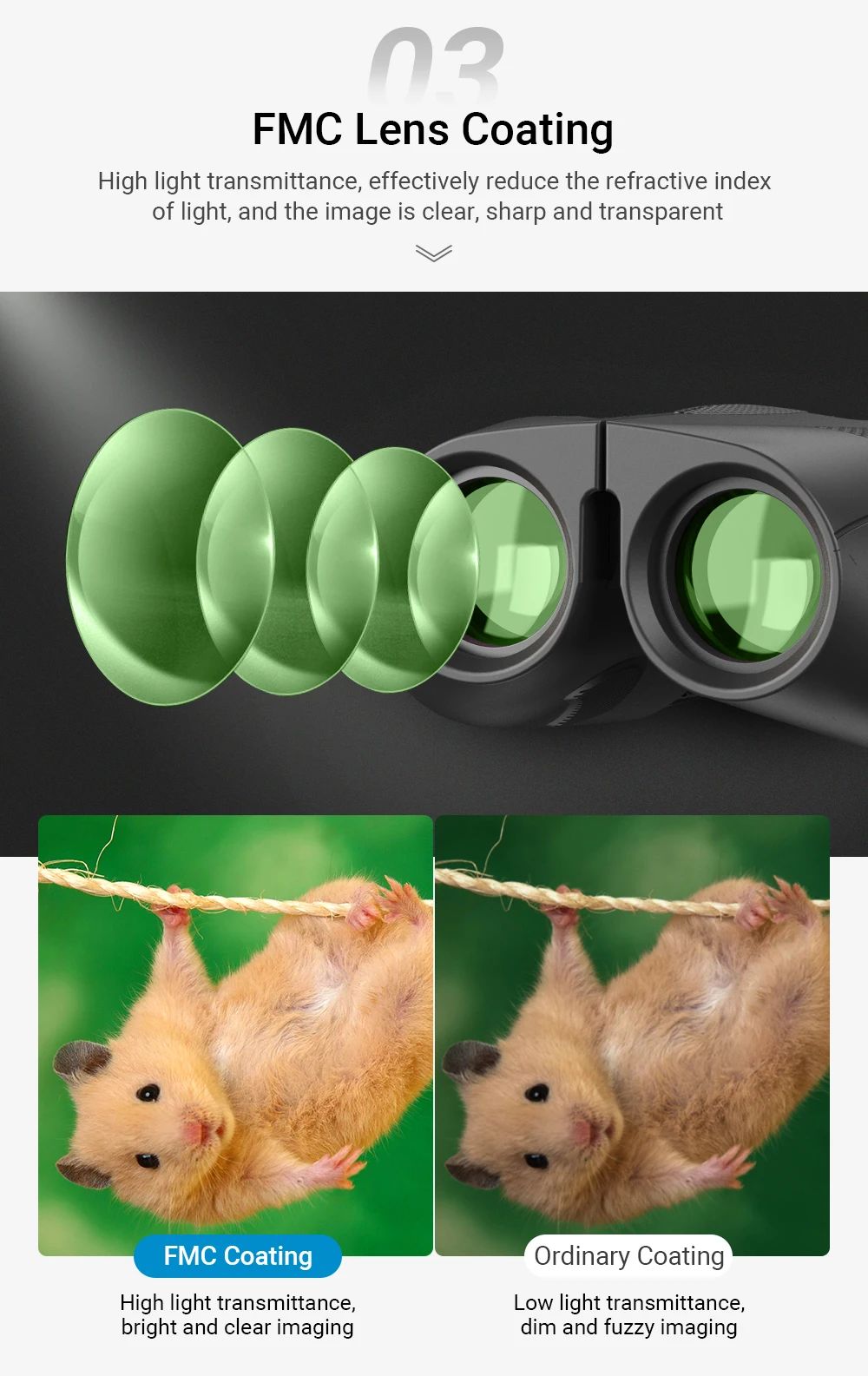 10x25 Binoculars for Adults and Kids Compact Binoculars product detail 5