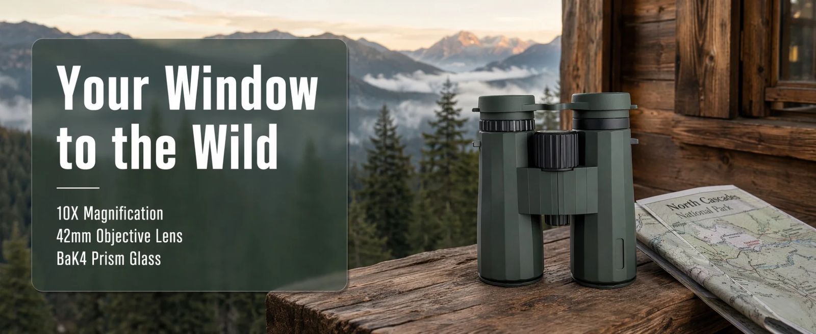 10x42 HD Binoculars Professional BaK4 Roof Prism Telescope product detail 1