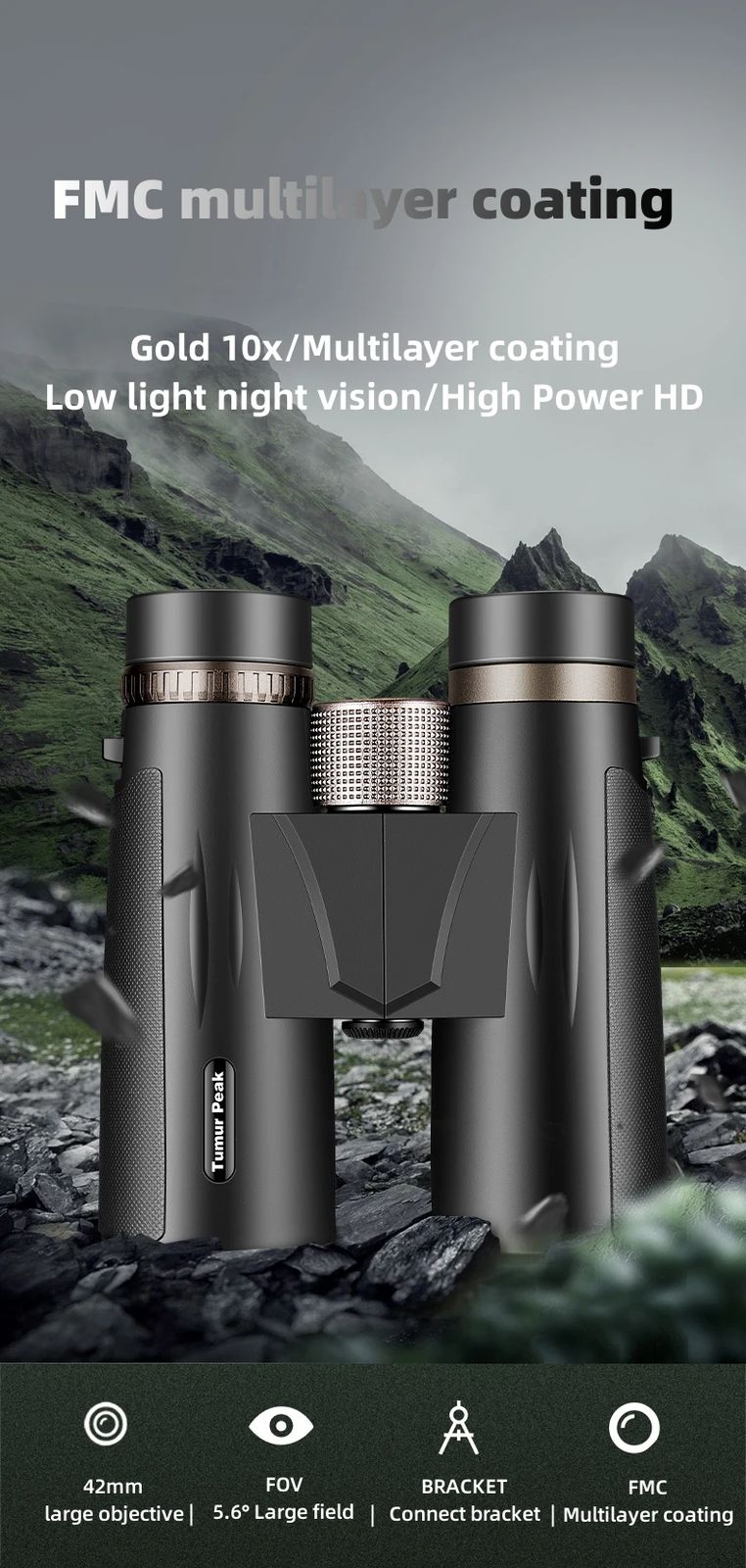 10x42 Waterproof Binoculars Long Range for Kids and product detail 1