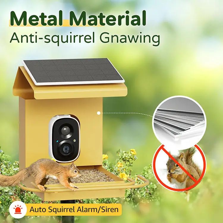 10X7X10 Inch Solar-Powered Bird Feeder with Camera, Suitable product detail 3