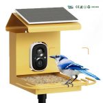 10X7X10 Inch Solar-Powered Bird Feeder with Camera, Suitable main