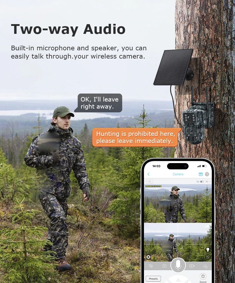 12MP 4G Outdoor Solar Hunting Camera AI Voice product detail 10