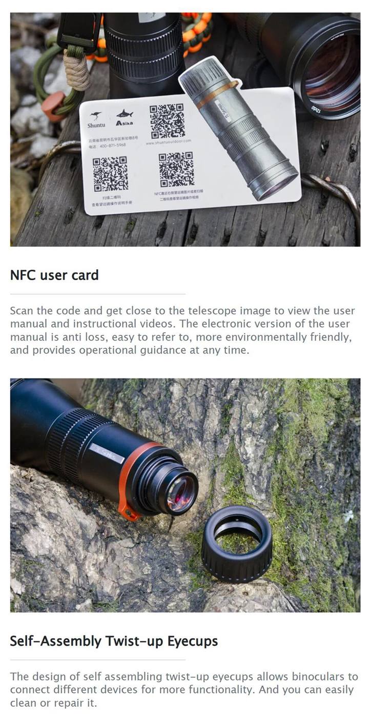 12x50 Roof Monocular BAK4 CNC Alloy SMC HRDC product detail 4
