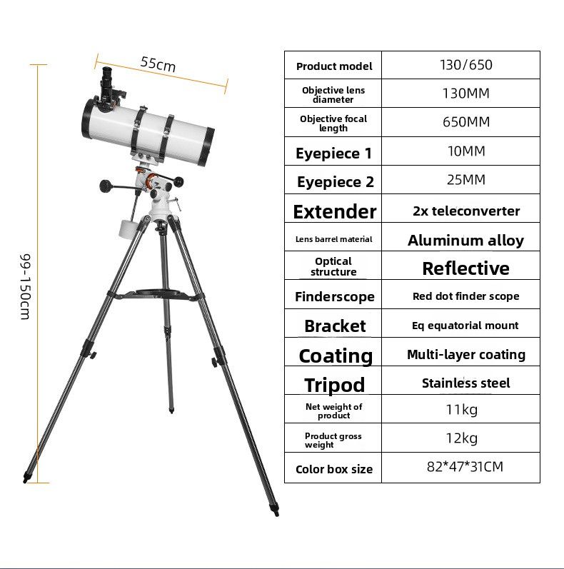 130/650 High-Power High-Definition Astronomical Telescope product detail 4