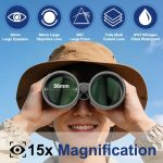 15x56 High Power IPX7 WATERPROOF BAK4 Prism Binoculars gallery 01