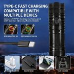 18650 Battery Rechargeable Tactical Flashlight 4-22H Runtime gallery 01