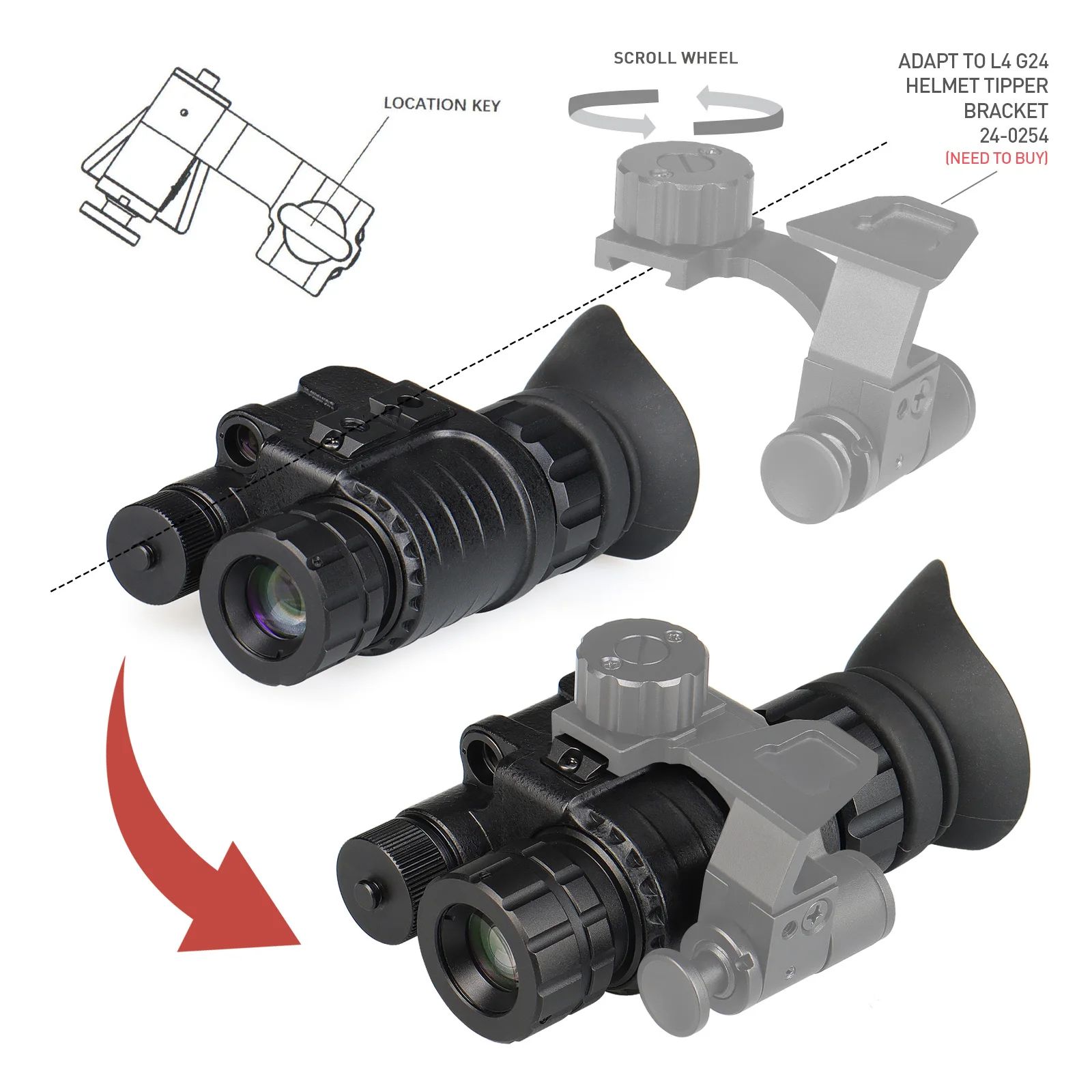 1x-8x Night Vision Monocular Telescope Outdoor Tactical product detail 8