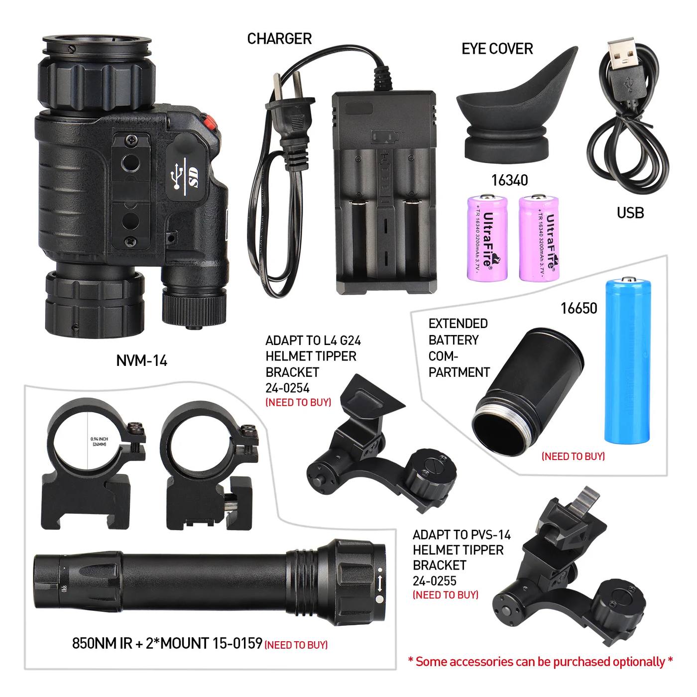 1x-8x Night Vision Monocular Telescope Outdoor Tactical product detail 14