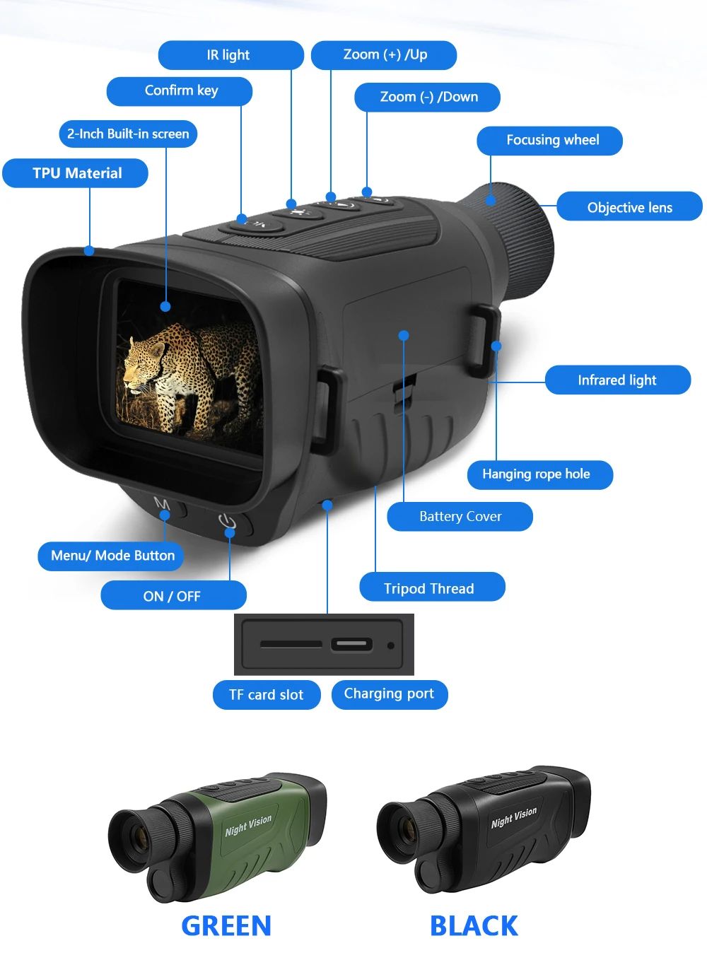 2.0 Inches HD Display DT19 Digital Night Vision product detail 9