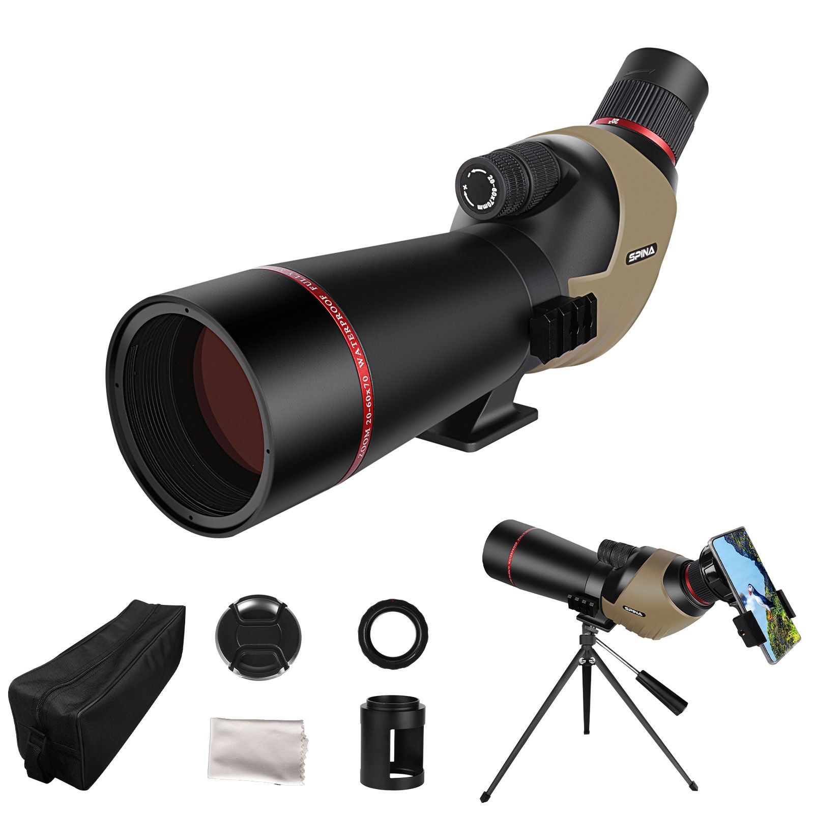 20-60x70 Powerful Zoom Monocular FMC BAK4 Waterproof Bird product detail 2