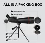 20-60x80 BAK4 Prism Spotting Scope 45 Angle Tripod gallery 01