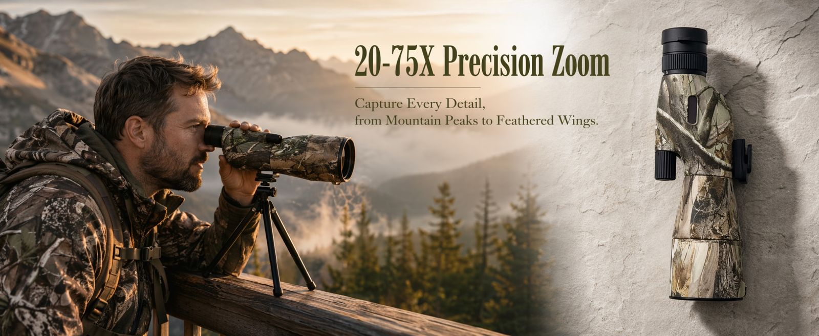 20-75x60 Spotting Scope Professional HD Optical FMC Lens product detail 2