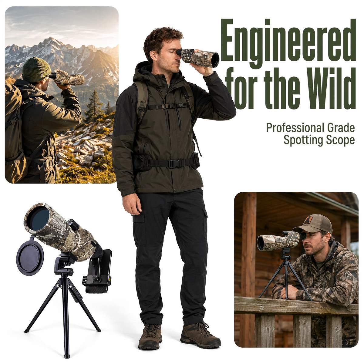 20-75x60 Spotting Scope Professional HD Optical FMC Lens product detail 3