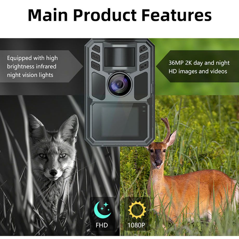 2K 30FPS Video 36MP Outdoor Wildlife 0.4S Triggering MinMax Outdoors product detail image 3