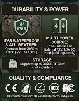 30MP 2K CMOS Hunting Trail Camera Waterproof APP MinMax Outdoors product detail image 6