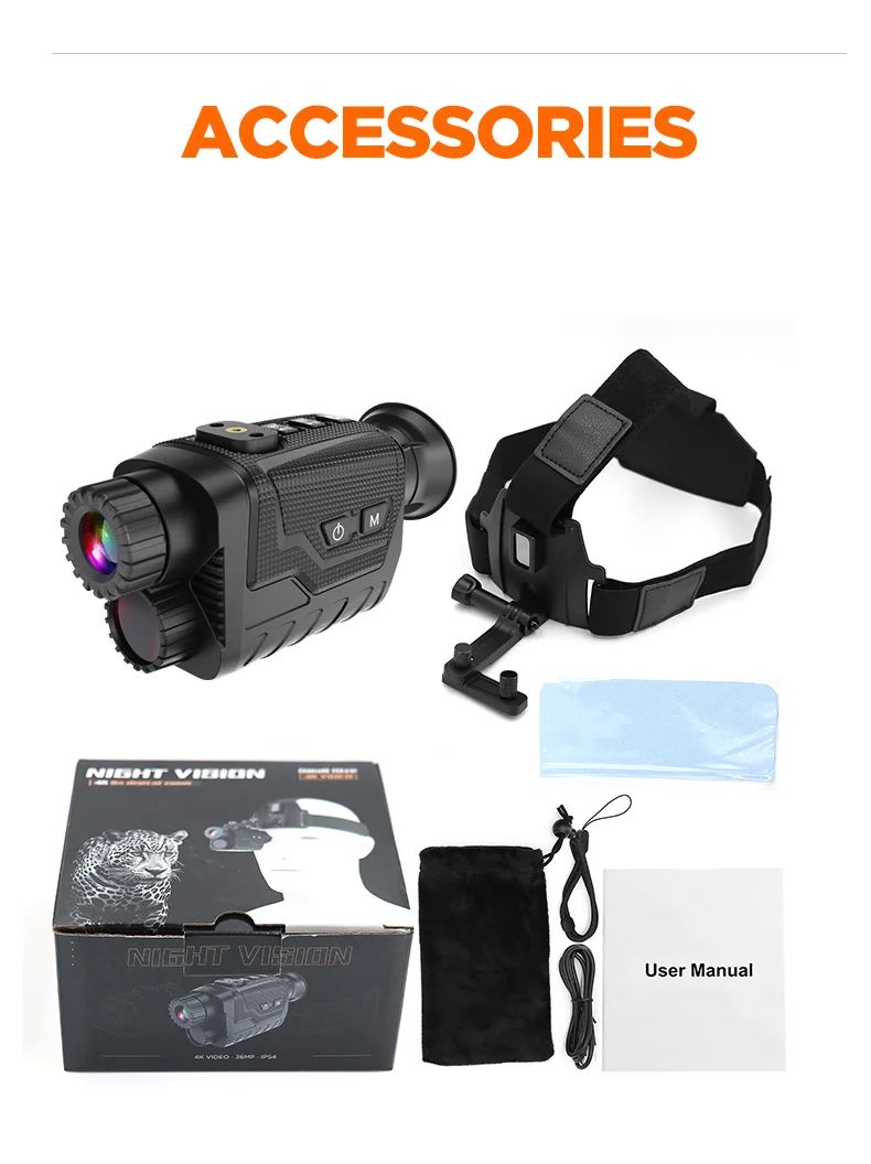 36MP 4K HD Head-Mounted Night Vision Monocular 1.4 product detail 12