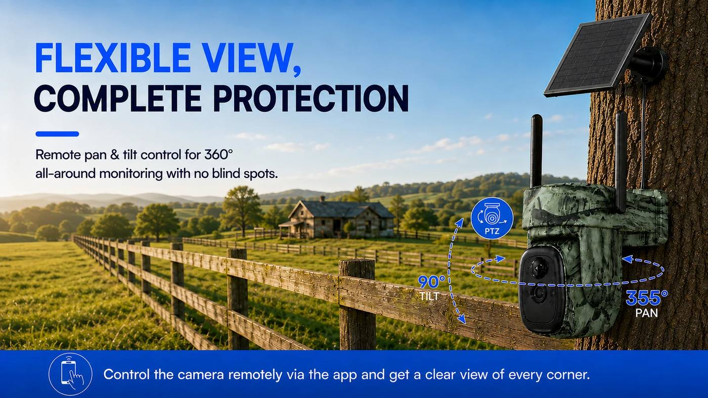 3MP 4G LTE Solar Security Camera PTZ Wireless product detail 7