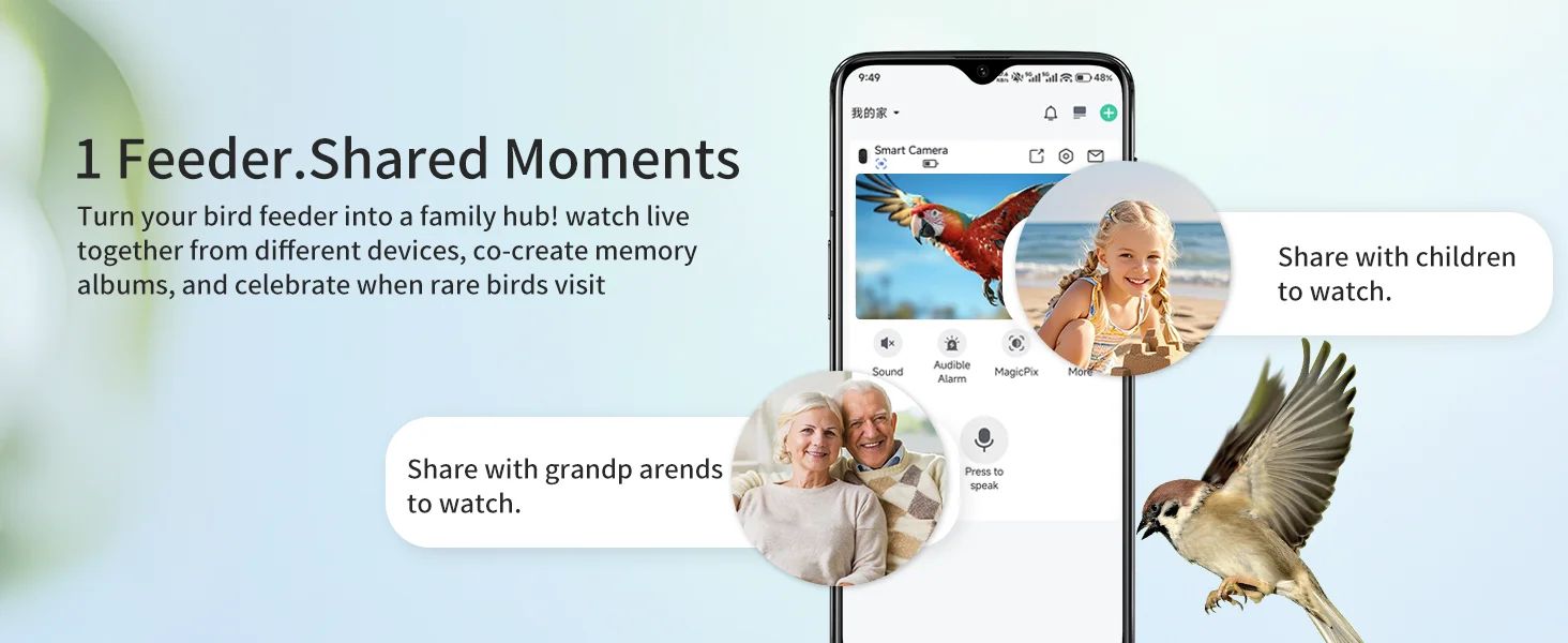 3MP HD Bird Feeder with Camera AI Bird product detail 2