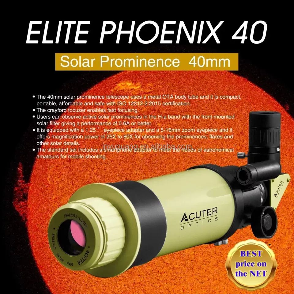 40MM F/10 H-alpha SOLAR TELESCOPE Prominence Observation product detail 1