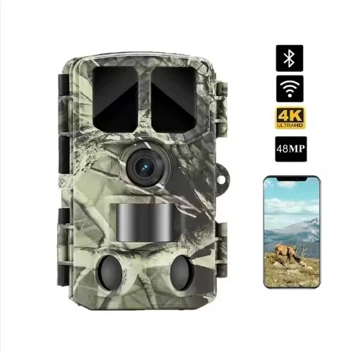 48MP 4K Outdoor IP67 Waterproof Hunting Trail Camera Wildlife Camera with WIFI for Wild Animals CMOS Sensor Element SD Card Type