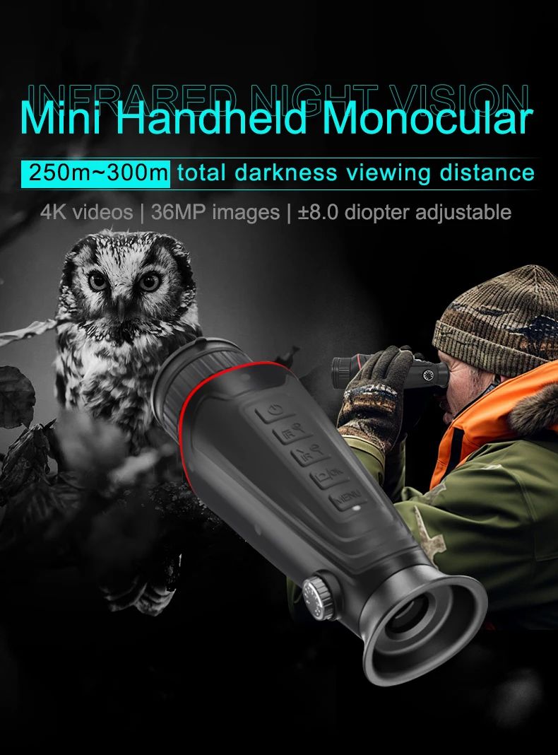 4K Digital Night Vision Monocular with Infrared Illuminator product detail 2