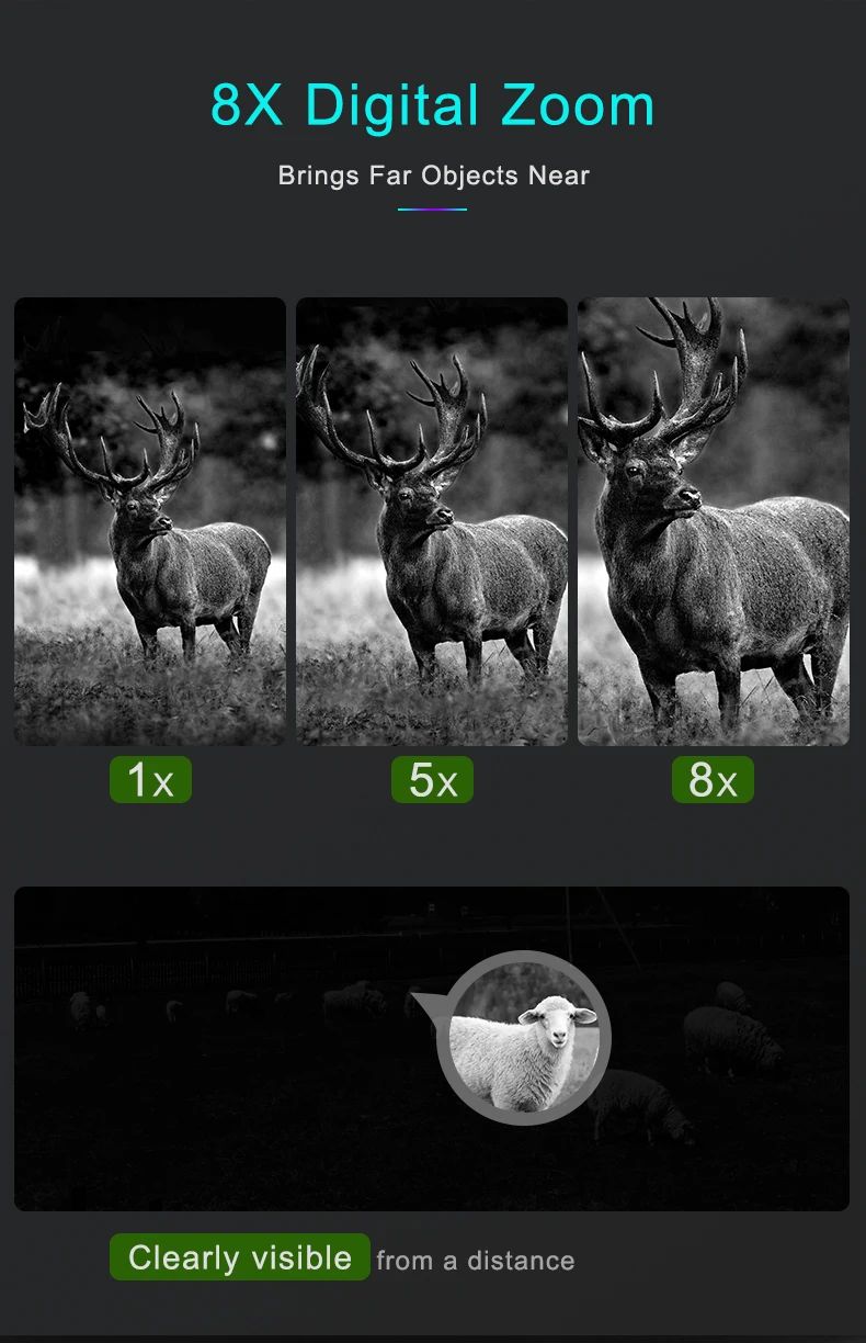 4K Digital Night Vision Monocular with Infrared Illuminator product detail 8