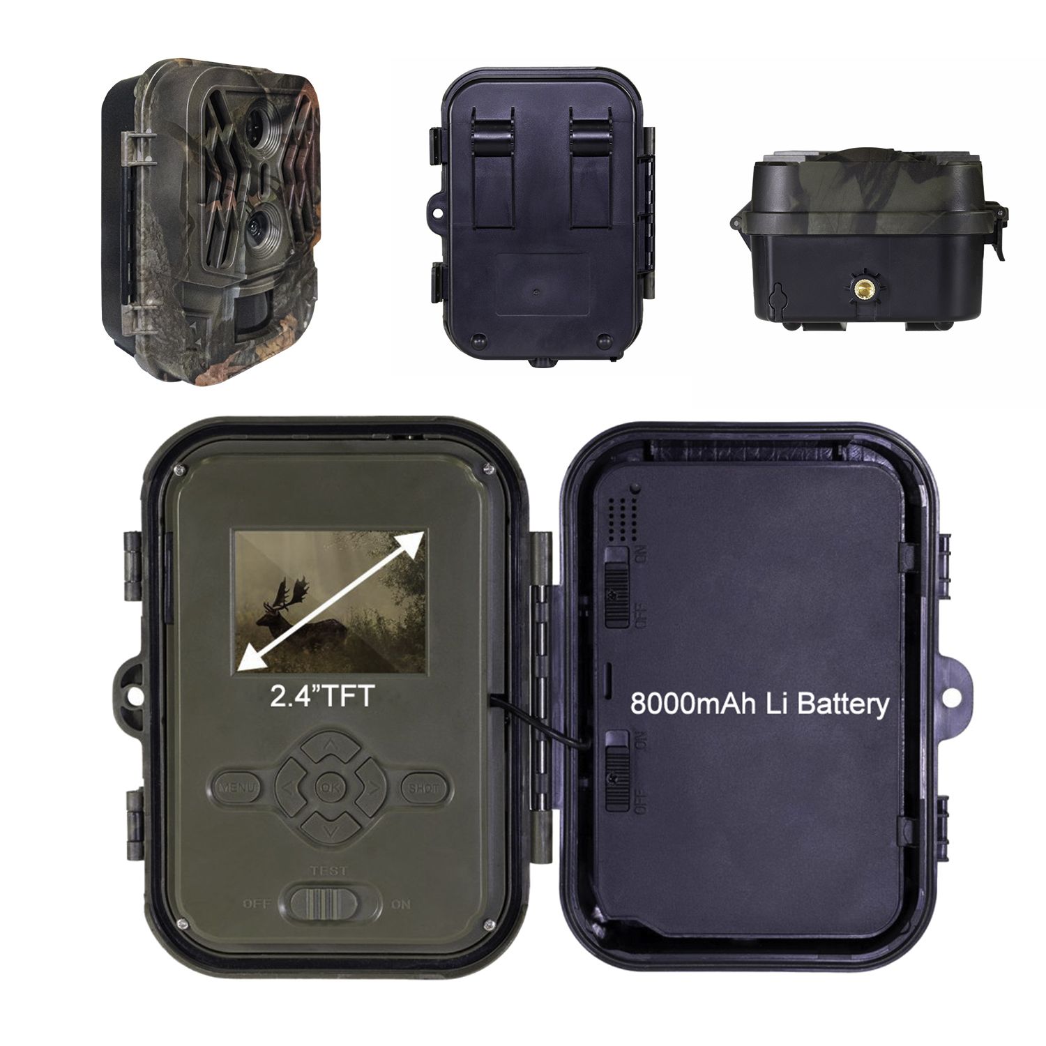 4K FHD Trail Scouting Camera Outdoor Forest Camera Solar Powered Game Hunting Camera HC950A