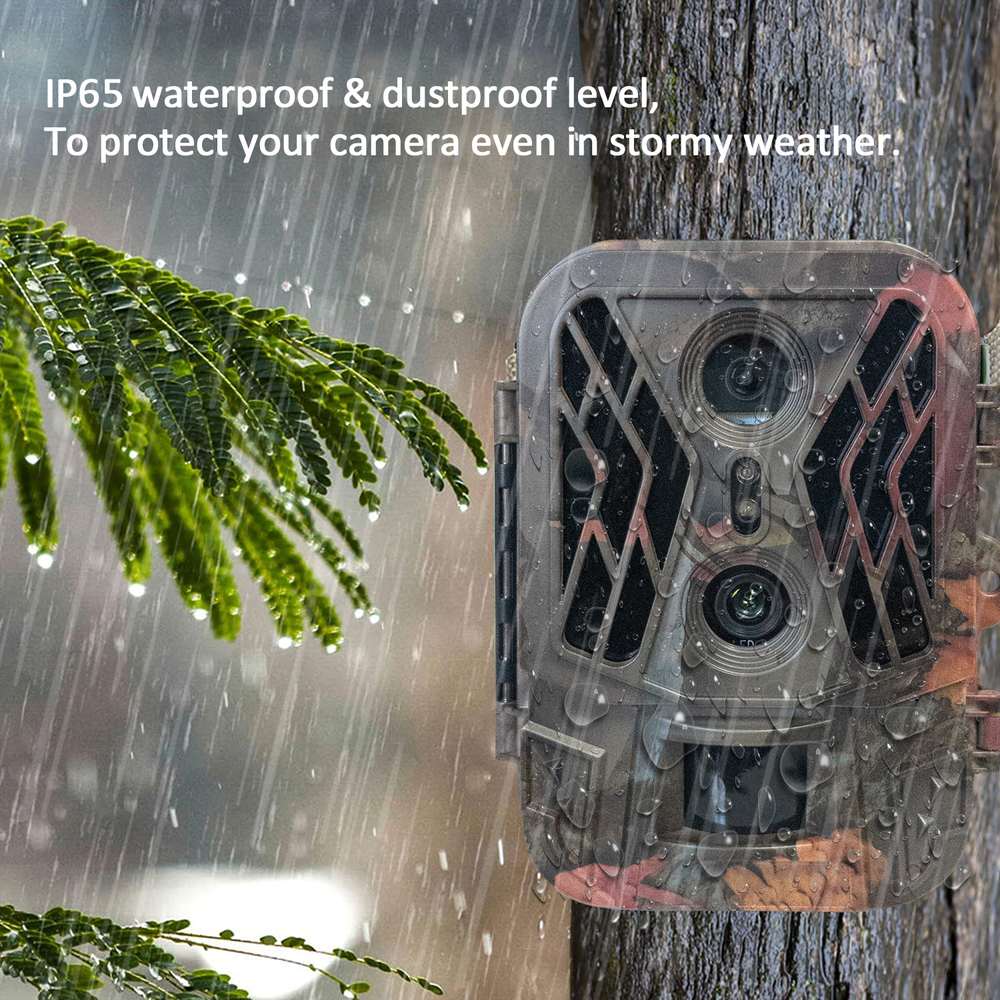 4K FHD Trail Scouting Camera Outdoor Forest Camera Solar Powered Game Hunting Camera HC950A