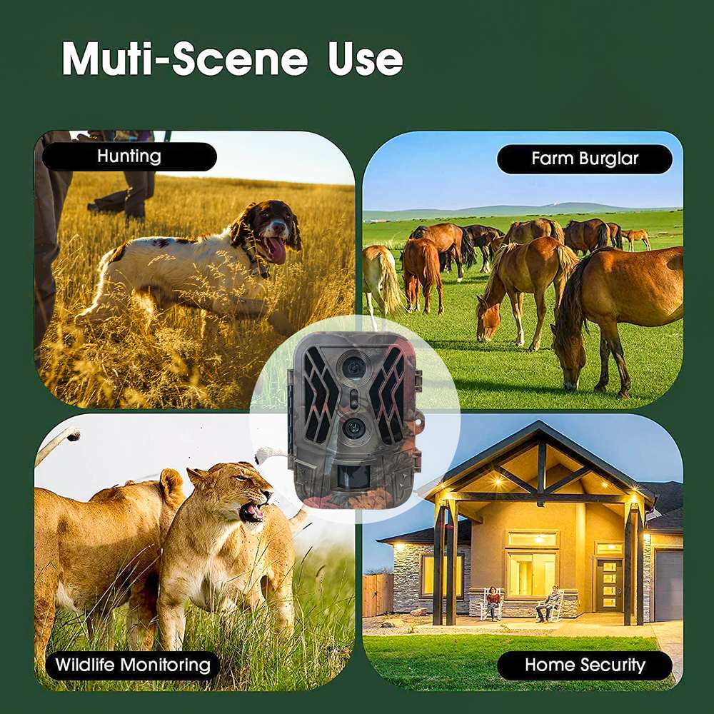 4K FHD Trail Scouting Camera Outdoor Forest Camera Solar Powered Game Hunting Camera HC950A