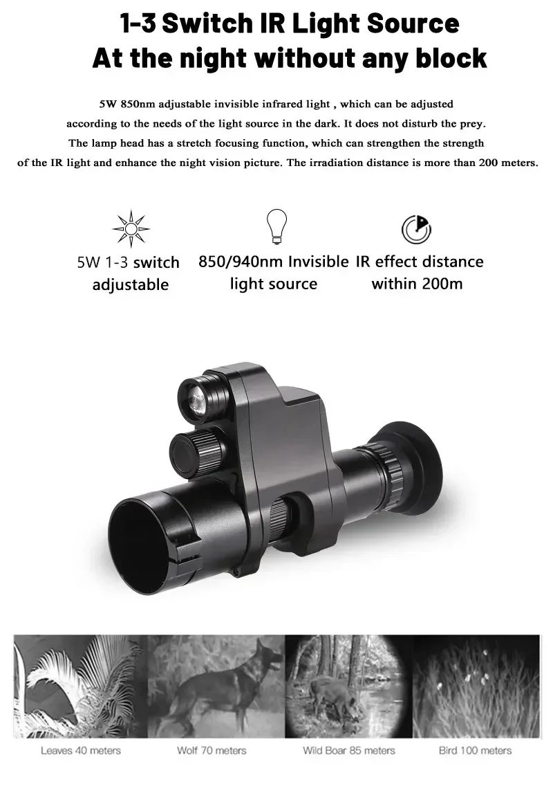 4X Zoom High Definition Night Vision Monocular Video product detail 13