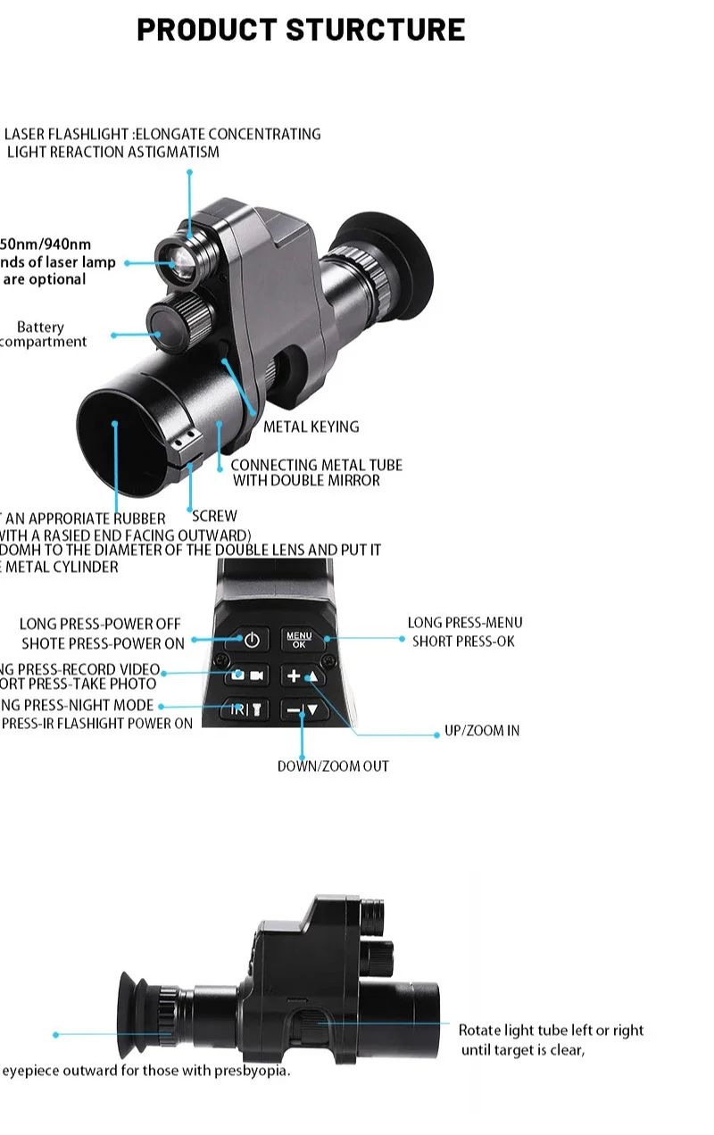 4X Zoom High Definition Night Vision Monocular Video product detail 15
