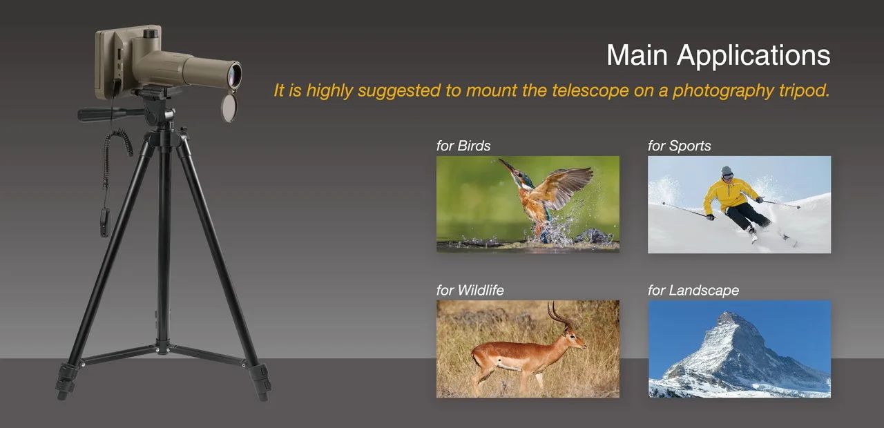 5.0 Inch IPS LCD Digital Telescope Camera 50X product detail 2