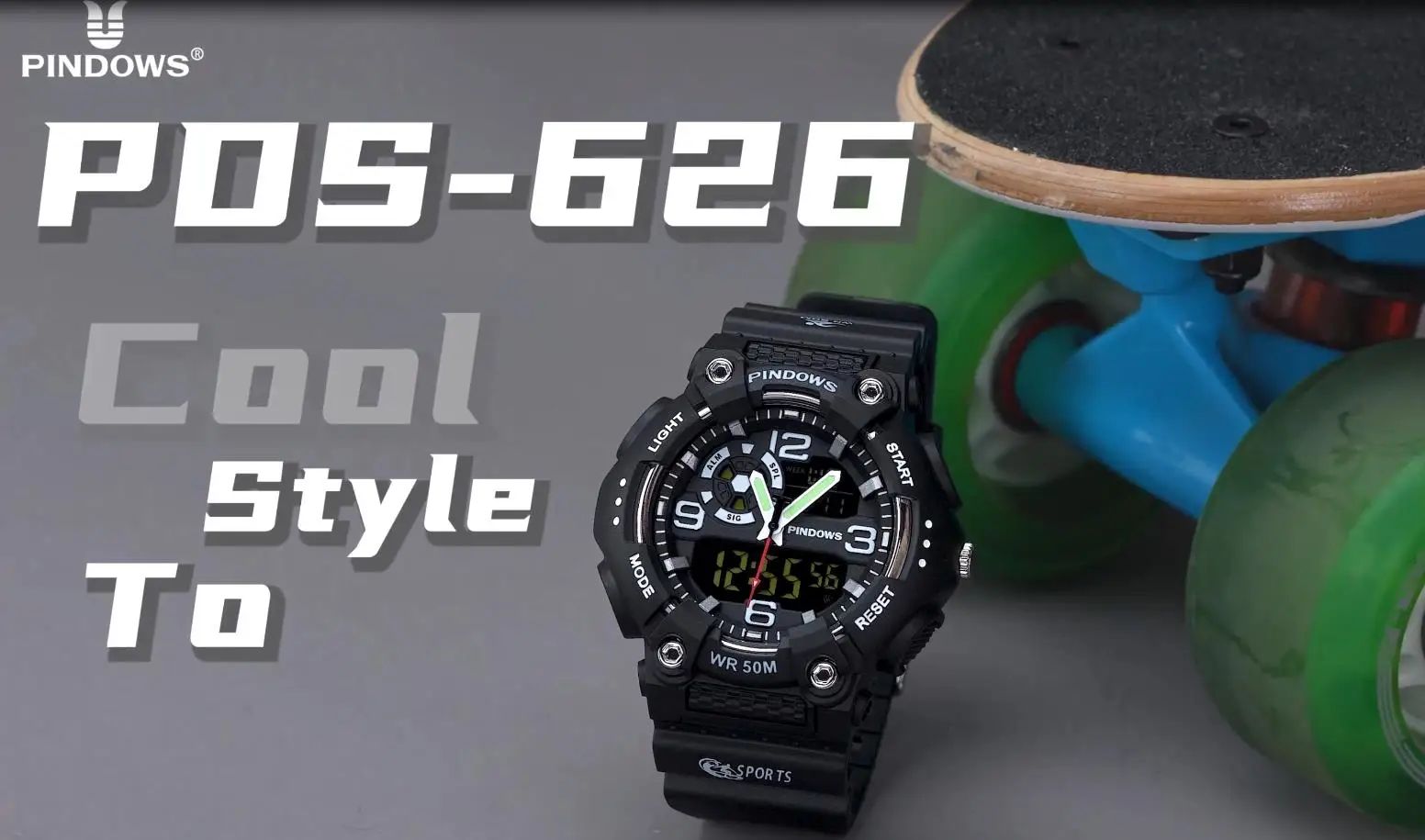 5BAR Waterproof Citizen Movement Fashion Sports Wristwatch product detail 1