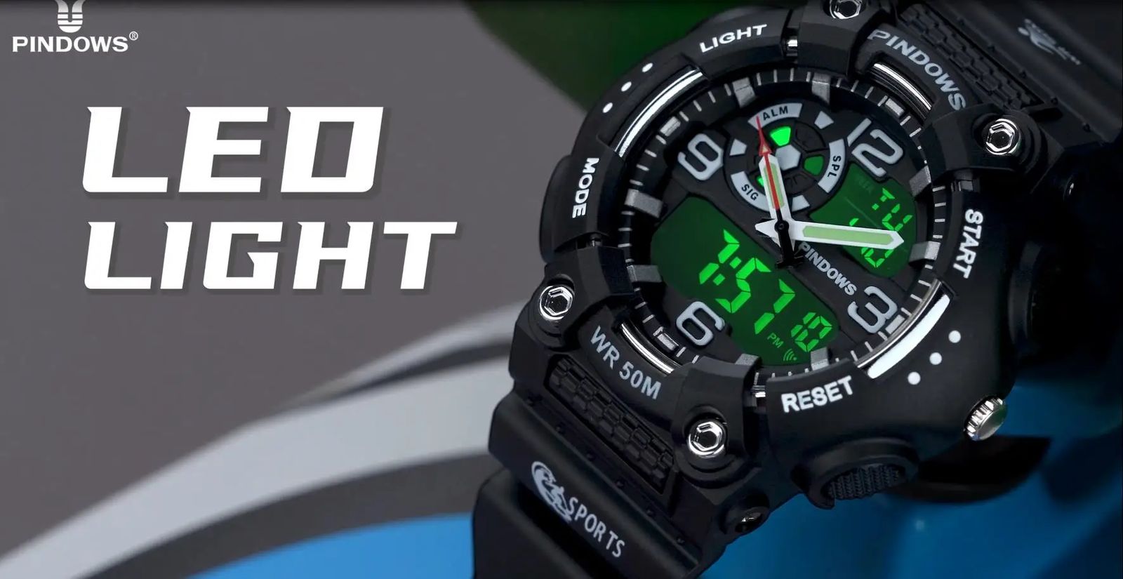 5BAR Waterproof Citizen Movement Fashion Sports Wristwatch product detail 3