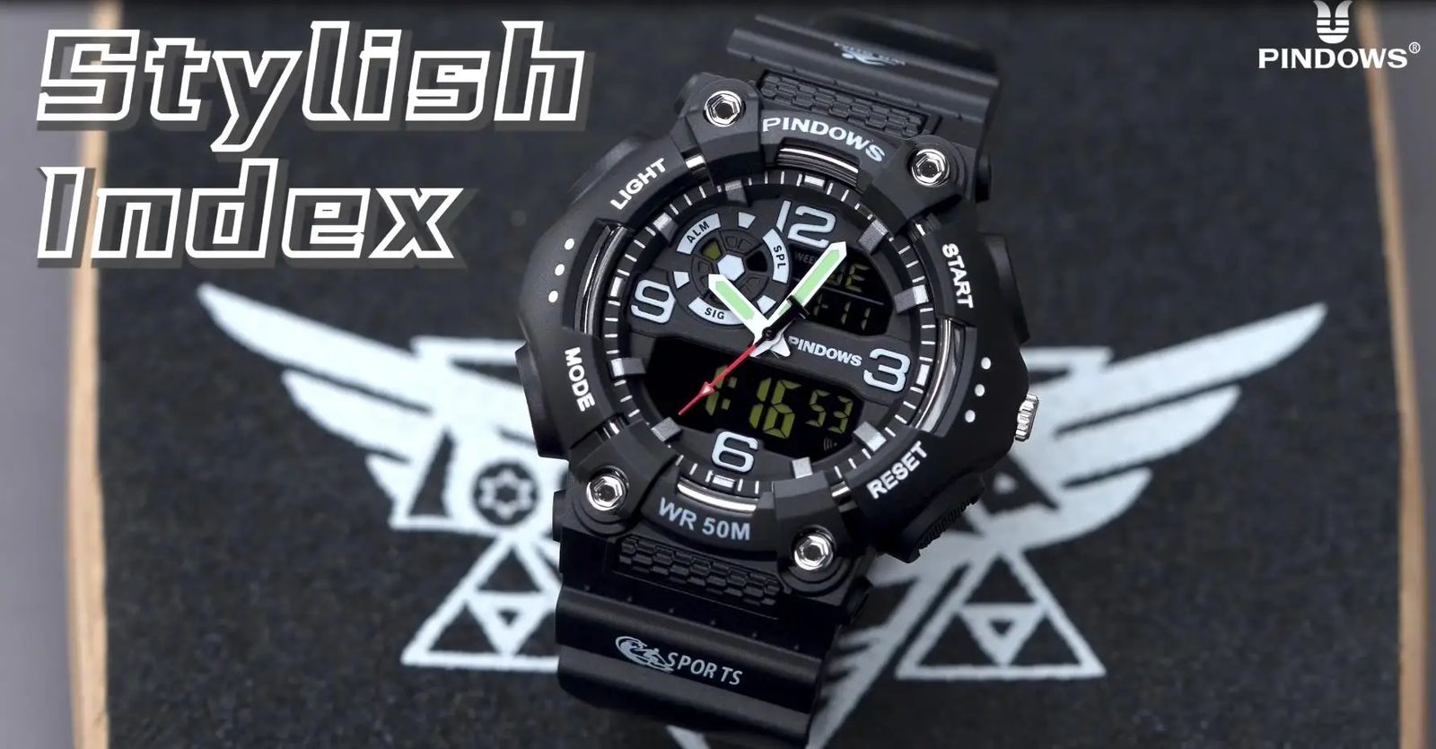 5BAR Waterproof Citizen Movement Fashion Sports Wristwatch product detail 7