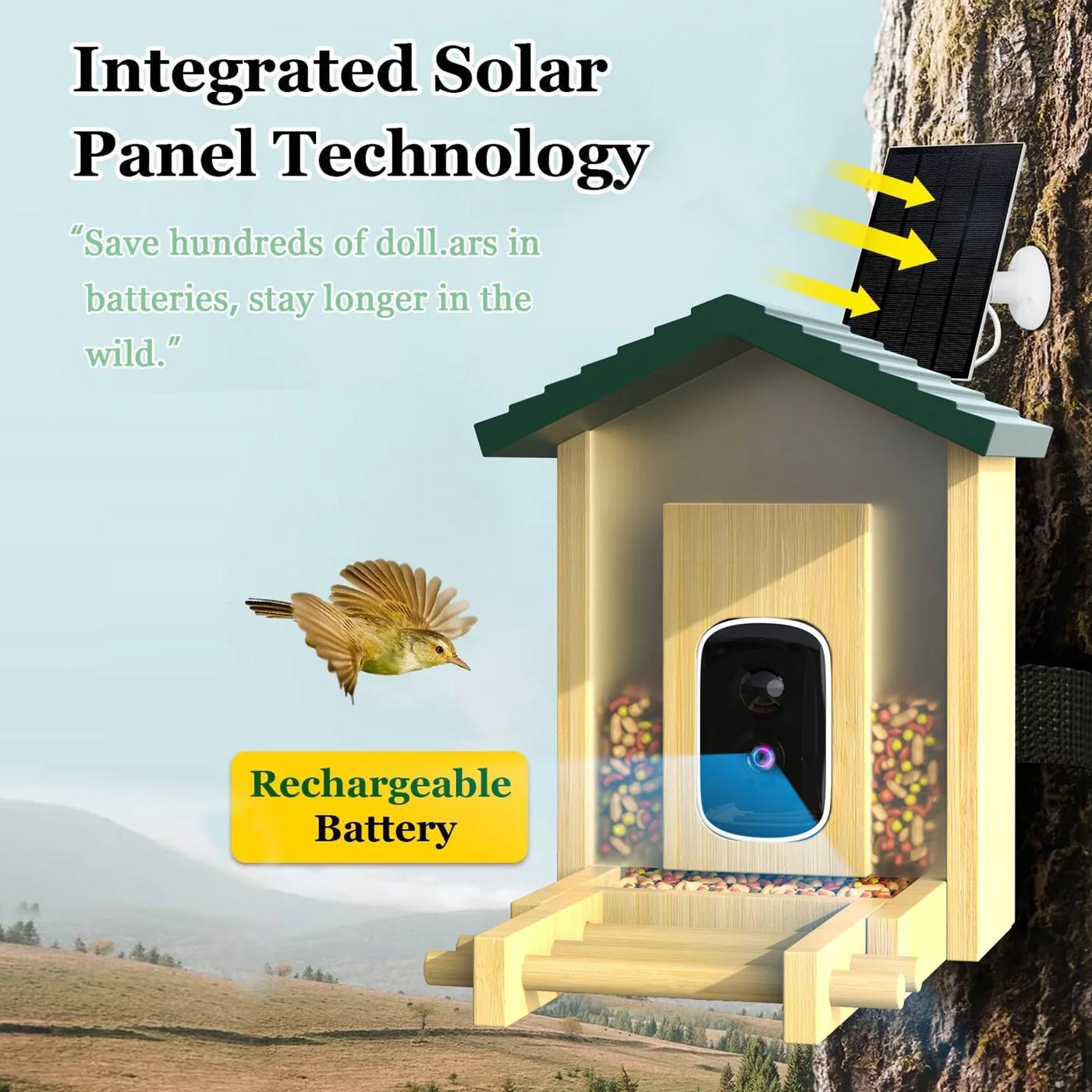 5MP Solar-Charging Wireless Security Pet Bowl Feeder product detail 2