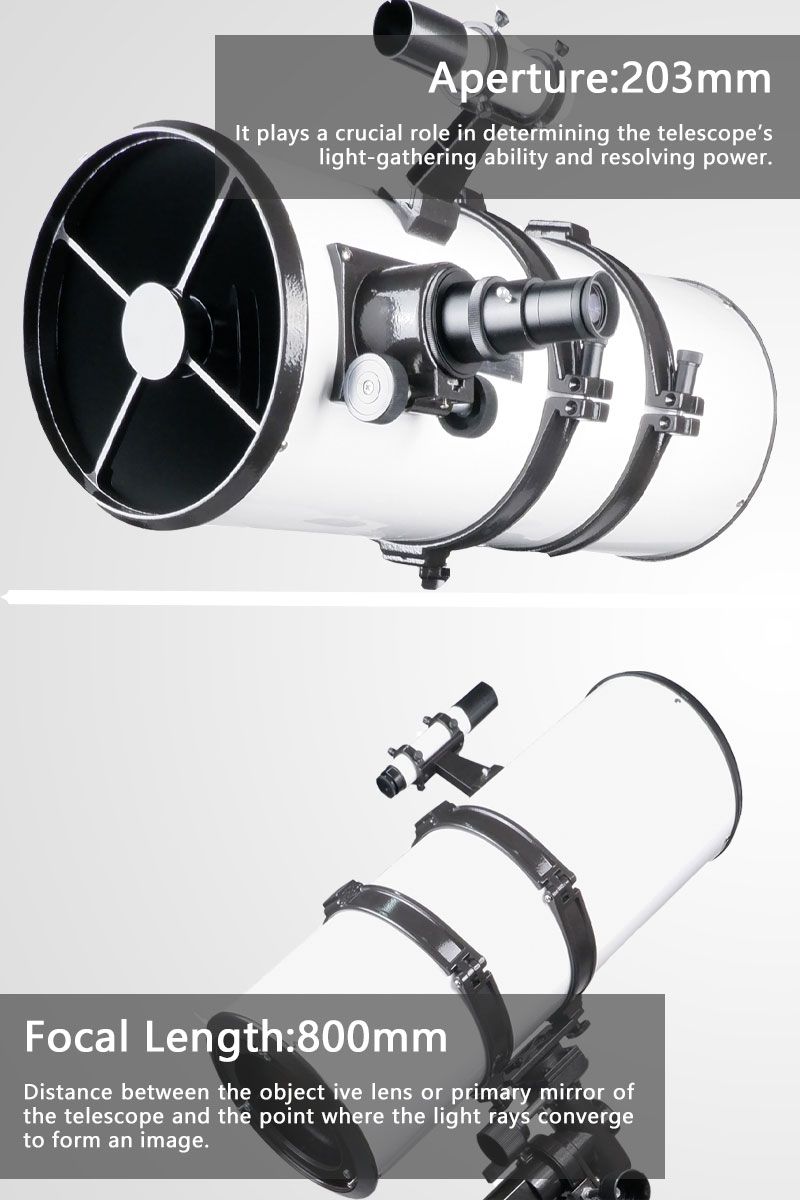 800mm White Professional Telescope 203mm Aperture Equatorial product detail 6