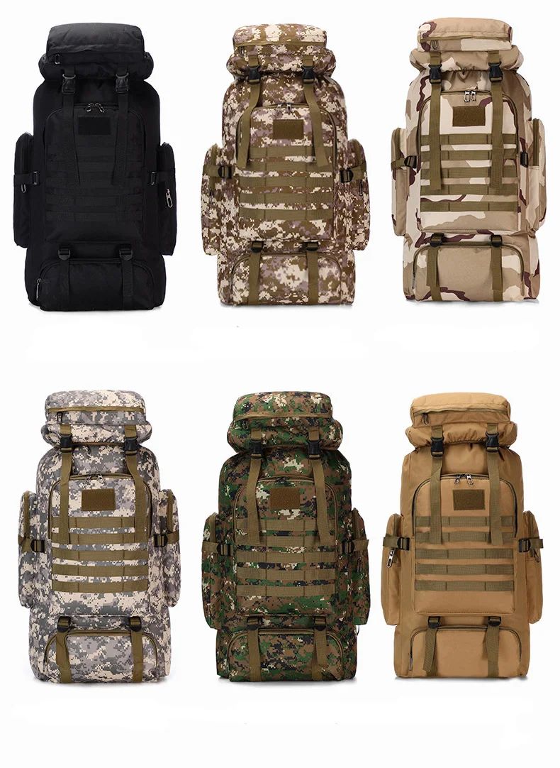 80L Outdoor Climbing Backpack Tactical Camping Hiking product detail 1