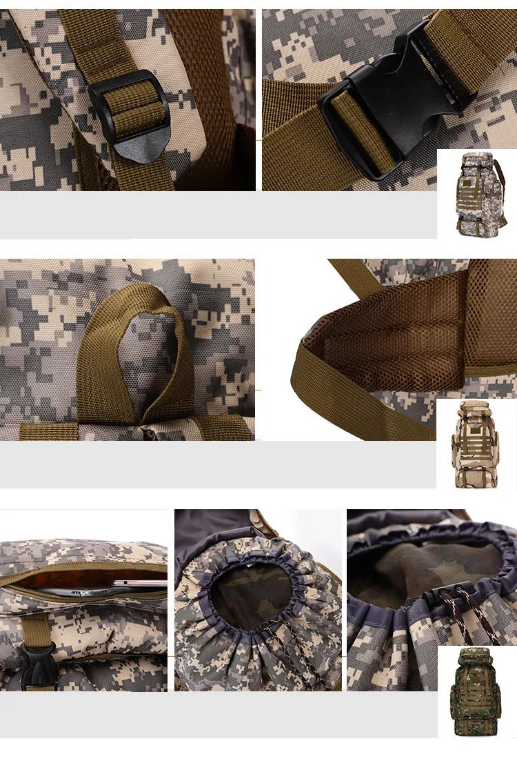 80L Outdoor Climbing Backpack Tactical Camping Hiking product detail 5