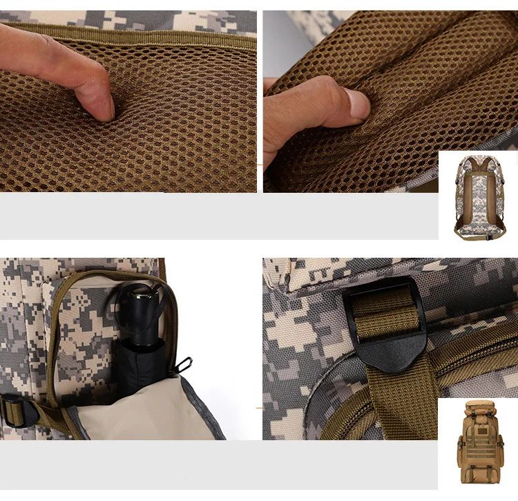 80L Outdoor Climbing Backpack Tactical Camping Hiking product detail 6