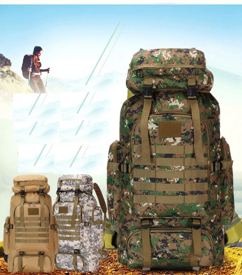 80L Outdoor Climbing Backpack Tactical Camping Hiking product detail 8