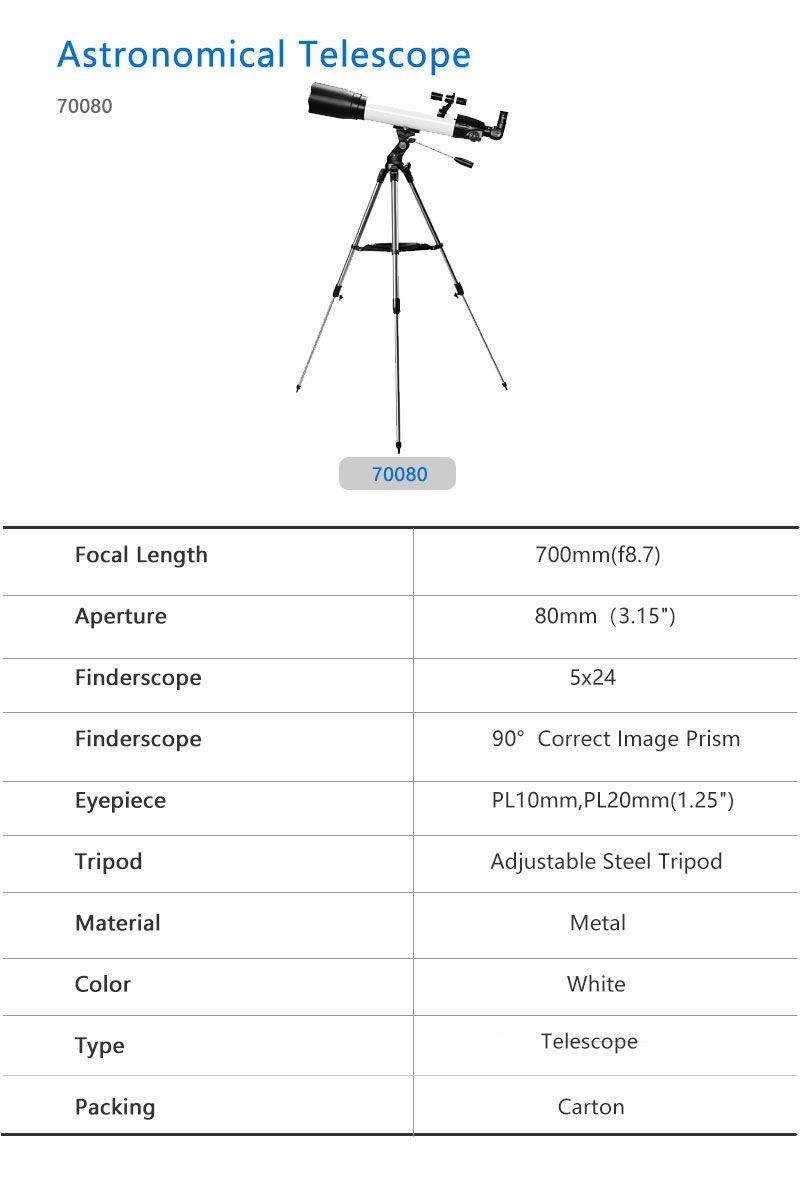 80mm Aperture Astronomical Telescope for the Star Telescope product detail 3