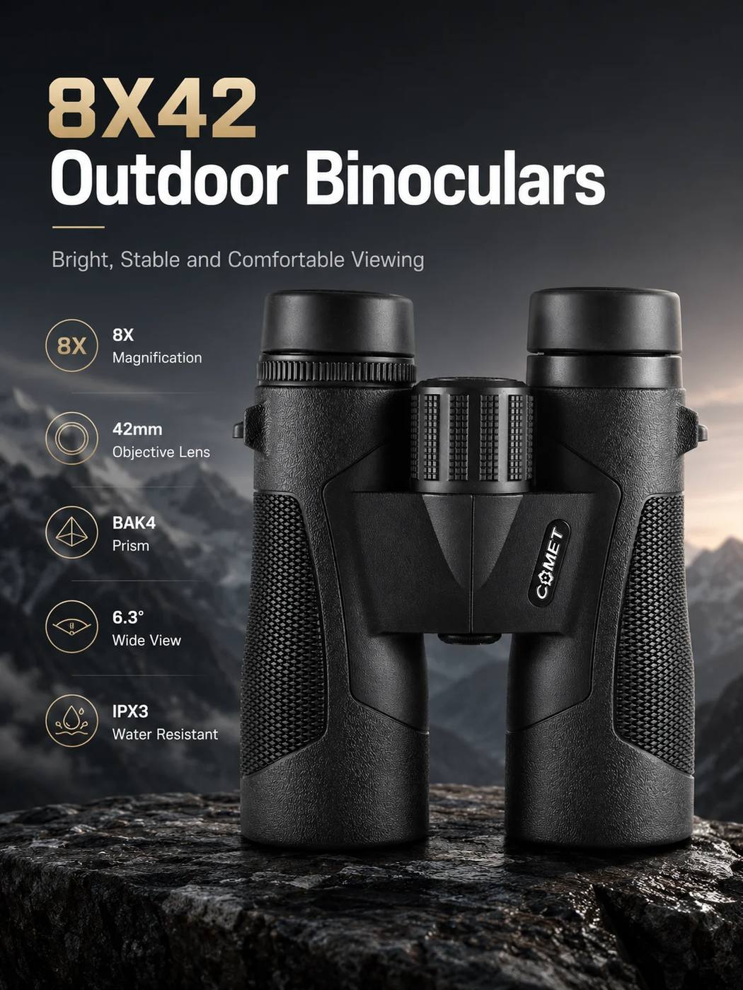 8x42 High Quality Binoculars Low Light Vision High product detail 1