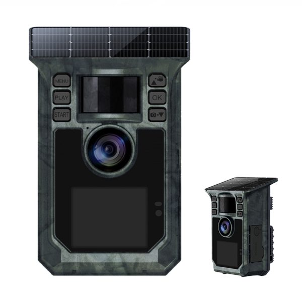 4K Wildlife Camera with 64MP Image Capture, 15m Motion Detection, 15m Invisible Infrared Night Vision, 0.4s Trigger Response, 1.77" TFT Screen and Solar Charging M-HC30D-W