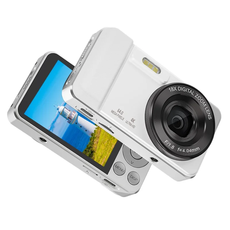 a60-hd-video-recording-ccd-built-in-led-flash-18x-zoom-2-8-inch-ips-screen-20mp-digital-camera-white-for-travel-and-everyday-photography-main Digital Camera main product image